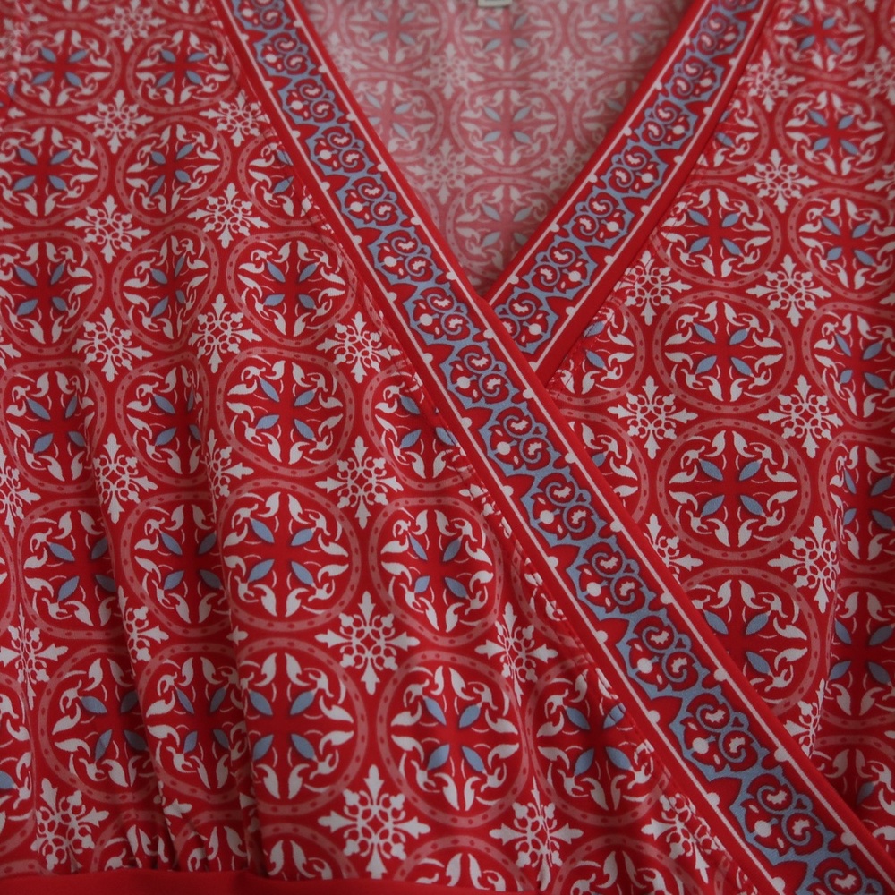 Max Studio Red Pattern Dress! - image 2